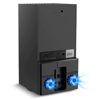 USB Cooling Fan Fit for Xbox Series X Console, Vertical External Cooler, Ultra-Quiet Fast Cooling System with Dual Fans and 2.0 USB Port